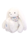 Doudou Plyšový králíček s šátkem bílý 35 cm
