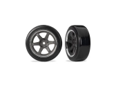 Kolesá Traxxas 1,9", grafitovo šedý disk, zadná mäkká pneumatika (2)