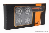 Ixo-models Accessories Kovový stojan se čtyřmi pneu Hyundai 1:18, černá