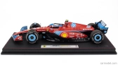 Bbr-models Ferrari F1  Sf-24 Team Scuderia Ferrari N 55 5th Miami Gp 2024 Carlos Sainz - Con Vetrina - With Showcase 1:18 Červená Světle Modrá