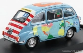 Brumm Fiat 600d Multipla - Graziano Rossi Motorhome 1960 1:43 Světle Modrá