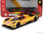 Bburago Ferrari 499p 3.0l Turbo V6 Team Af Corse N 83 24h Le Mans 2024 Robert Kubica – Robert Shwartzman – Yifei Ye 1:24 žltá červená