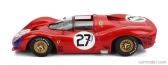 Werk83 Ferrari 330 P3 4.0l V12 Spider Team N.a.r.t. North American Racing N 27 24h Le Mans 1966 Pedro Rodriguez - Richie Ginther 1:18 Red