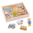 Bigjigs Toys Magnety farma - poškodený obal