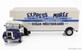Edicola Bernard 150mb Nákladné auto Semi-frigo Express Maree Transports 1951 - bez kartónovej krabice 1:43 Cream Blue