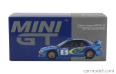 Mini-gt Subaru Impreza Wrc99 S5 N 5 Winner Rally Australia 1999 Richard Burns - Robert Reid 1:64 Blue