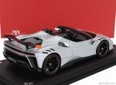 Mr-models Ferrari Sf90 Xx Stradale Spider 2024 - Con Vetrina - With Showcase 1:18 Bianco Artico - Bílá Met Oranžová Černá