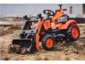 FALK – Šliapací traktor Kubota s nakladačom, rýpadlom a vlečkou