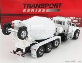 Dm-models Kenworth T880s Betoniera Tanker Cement Mixer Truck 4-assi 1990 1:50 Bílá