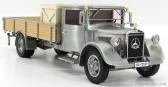 Cmc Mercedes Benz Lo2750 plošinový nákladný automobil s dreveným boxom Car Transporter 1936 1:18 sivé drevo