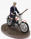 Clc-models Ossa 250 Ae73 Enduro 1973 With Terence Hill Small Action Figure - From Movie - Altrimenti Ci Arrabbiamo - Tv Series - Motorcycle 1:12 White