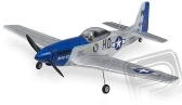 RC lietadlo P-51 Mustang (Baby WB) - mód 1 strieborná