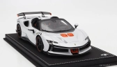Bbr-models Ferrari Sf90 Xx Stradale Spider 2024 - Con Vetrina - With Showcase 1:18 Bianco Artico - Bílá Met Oranžová Černá