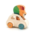 Vilac Drevené auto s klaksónom Lion