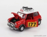Drobné hračky Morris Mini Cooper S N 177 Winner Rally Montecarlo 1967 Rauno Aaltonen - Henry Liddon 1:50 Červená biela