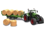 RC Traktor s valníkem a balíky 1:16