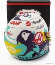 Mini helmet Bell helmet Casco Helmet F1 Kevin Magnussen Team Moneygram Haas N 20 Season 2024 1:2 Bílá