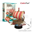 Cubicfun Puzzle 3d v lodi Nave Da Guerra Romana cm. 23.4x19.8x22.9 - 85 dielikov /