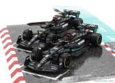 Bburago Mercedes gp Set F1 2x W14 Team Mercedes-amg Petronas Formula One N 44 Season 2023 Lewis Hamilton + N 63 Season 2023 George Russell 1:43 Matt Black