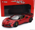 Bburago Ferrari Sf90xx Stradale 2024 1:18 Rosso Magma - Červená S Černou