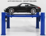 Greenlight Accessories Set Officina - Ponte Sollevatore Auto - Four Post Lift 1:18 Blue