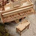 RoboTime 3D dřevěná skládačka hrací skříňky Kouzelné piano (mechanický pohon) - poškozený obal