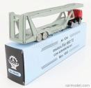 Officina-942 Fiat 682 T2 Truck Bisarca Car Transporter 1955 1:76 Červená strieborná