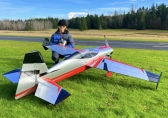 91" Extra NG - červená/strieborná 2,31m