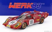 Werk83 Ferrari 512s 5.0l V12 Long Tail Team N.a.r.t.h. North American Racing N 11 4th 24h Le Mans 1970 Ronnie Bucknum - Sam Posey 1:18 Red