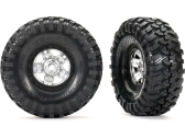 Traxxas koleso 1.9", disk TRX-4 Sport beadlock polomatný chróm, pneu Canyon Trail (2)