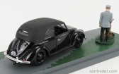 Rio-models Volkswagen Beetle Maggiolino Cabriolet Closed Nido Dell'aquila - Eagle's Nest 1938 - Hitler And Blondie Dog 1:43 Black