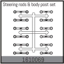 Steering rods & body post set