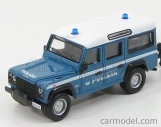 Bburago Land Rover Defender 110 Station Wagon Polizia 1995 1:32 svetlomodrá biela