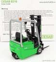 Ros-model Cesab B316 Carrello Elevatore Verticale - Vertical Order Picker 3 Wheels 1:23 Zelená Černá