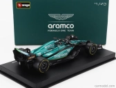 Bburago Aston martin F1 Amr23 Team Aramco Cognizant N 18 Season 2023 Lance Stroll – With Pilot And Showcase 1:43 zelená