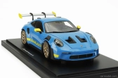 Spark-model Porsche 911 992 Gt3 Rs Coupe 2023 1:18 Light Blue Yellow