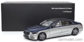 Almost-real Mercedes benz S-class S600 V12 Biturbo Maybach 2021 1:18 Námořní Modrá Stříbrná