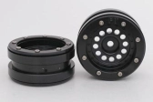 Kovové Beadlock CNC disky 1,9 PT Bullet Black/Black, 2 ks