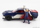 Jada Dodge Challenger Srt8 s figúrkou Thora 2015 1:24 modrá strieborná
