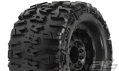 Trancher X 3,8" (štýl Traxxas) guma, lepená, čierne ráfiky, 2ks.