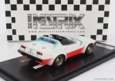 Matrix modely v mierke Ferrari 365 Gtb/4 Nart Spider Open Michelotti Press 1974 1:43 Biela červená