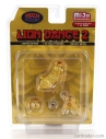 American diorama Figures Set 4x Lion Dance 2 1:64 Žlutá