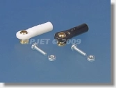 2433 Kulový čep V1, pr.5mm, M2,5/2 Krátký Černý 6ks
