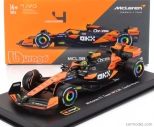 Bburago Mclaren F1  Mcl38 Team Mclaren N 4 Winner Miami Gp 2024 First F1 Victory Lando Norris - With Pilot And Showcase 1:43 Oranžová Černá