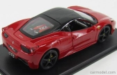Edicola Ferrari 458 Italia 8c 2009 - Con Vetrina - With Showcase 1:24 Červená Černá