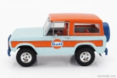 Greenlight Ford usa Bronco Open Gulf 1966 1:24 Svetlo modrá oranžová