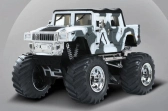 BAZAR - Mini RC Monster Truck, bílá maskáčová