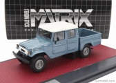 Matrix modely v mierke 1:43 Toyota Hj45 Land Cruiser Crew Cab Pick-up 1979 Modrá Sivá Biela