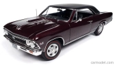 Autoworld Chevrolet Chevelle Ss 396 1966 1:18 Bordeaux Black
