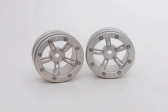 Kovové Beadlock CNC disky 1.9 PT Safari Silver/Silver, 2ks